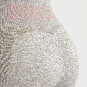 Gymshark Women Flex High Waisted Leggings (Khaki Marl/Taupe)